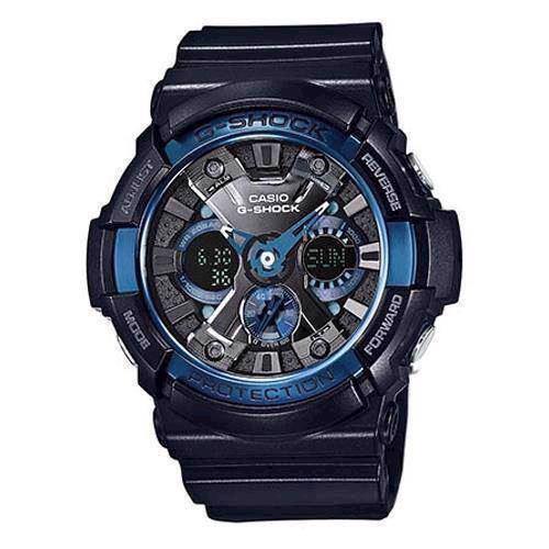 Image of G-Shock sort resin med stål quartz multifunktion (5229) Herre ur fra Casio, GA-200CB-1AER